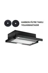 Hibsan Siyah Karbon Filtreli Bacasız Aspiratör