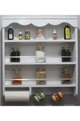 DEKORATİF BAHARATLIK TEREK MDF PEÇETELİK  DESENLİ